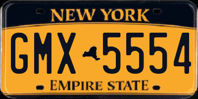 NY license plate GMX5554