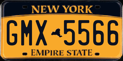 NY license plate GMX5566