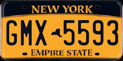 NY license plate GMX5593