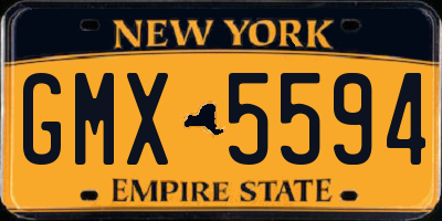 NY license plate GMX5594
