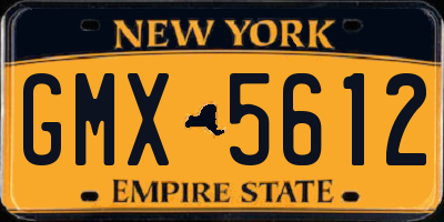 NY license plate GMX5612