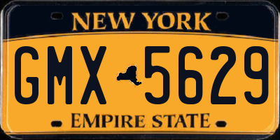 NY license plate GMX5629
