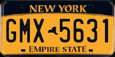 NY license plate GMX5631