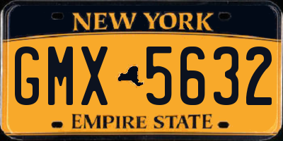 NY license plate GMX5632