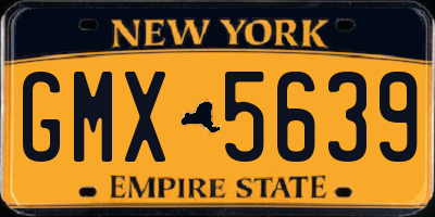NY license plate GMX5639