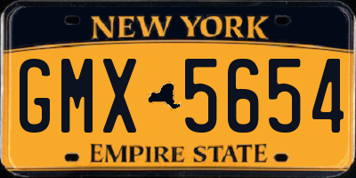 NY license plate GMX5654