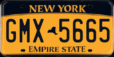 NY license plate GMX5665