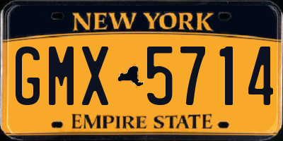 NY license plate GMX5714