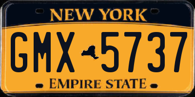 NY license plate GMX5737