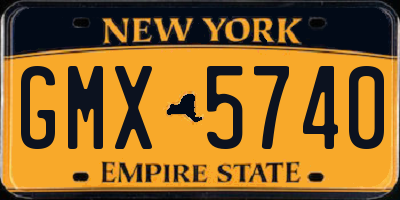 NY license plate GMX5740