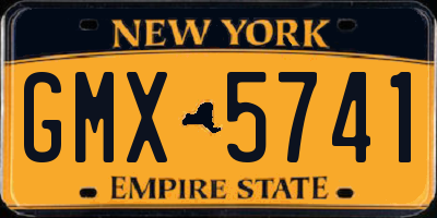 NY license plate GMX5741