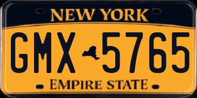 NY license plate GMX5765