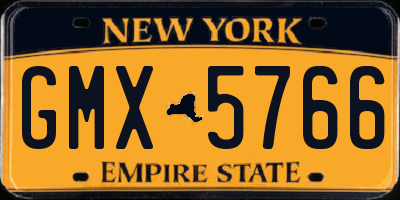 NY license plate GMX5766