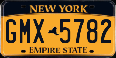 NY license plate GMX5782