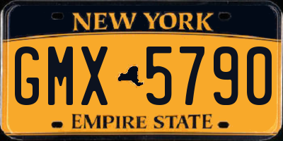 NY license plate GMX5790