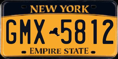 NY license plate GMX5812