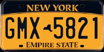 NY license plate GMX5821