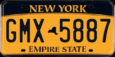 NY license plate GMX5887