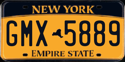 NY license plate GMX5889