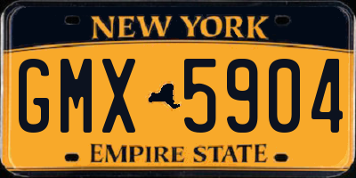 NY license plate GMX5904