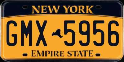 NY license plate GMX5956