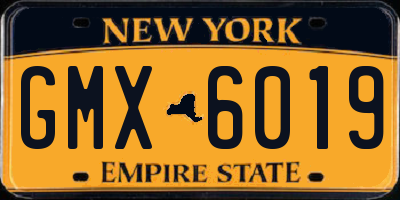 NY license plate GMX6019