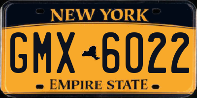 NY license plate GMX6022