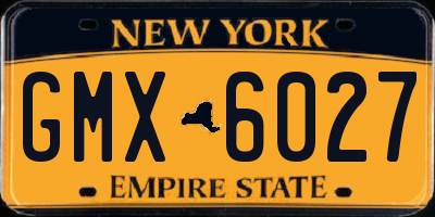 NY license plate GMX6027