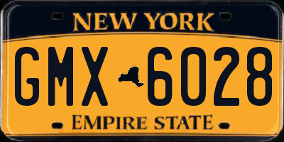 NY license plate GMX6028