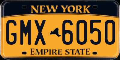 NY license plate GMX6050
