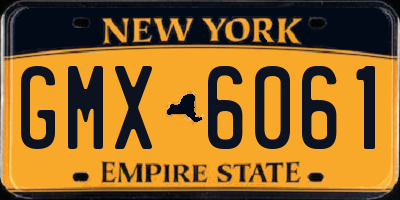 NY license plate GMX6061