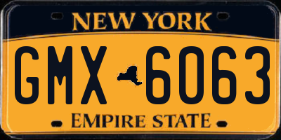 NY license plate GMX6063