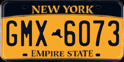 NY license plate GMX6073