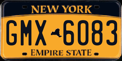 NY license plate GMX6083