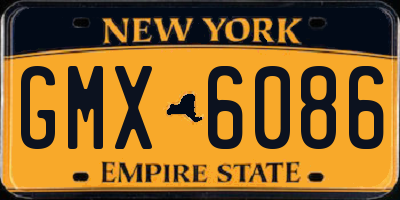 NY license plate GMX6086