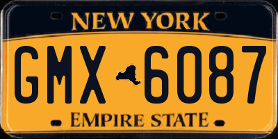NY license plate GMX6087