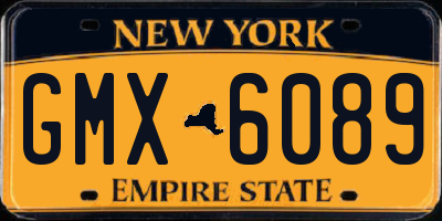 NY license plate GMX6089