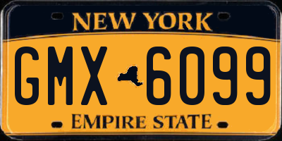 NY license plate GMX6099