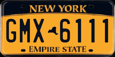 NY license plate GMX6111