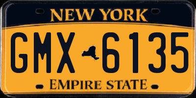 NY license plate GMX6135