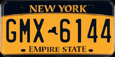 NY license plate GMX6144