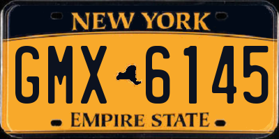 NY license plate GMX6145