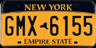 NY license plate GMX6155