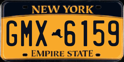 NY license plate GMX6159