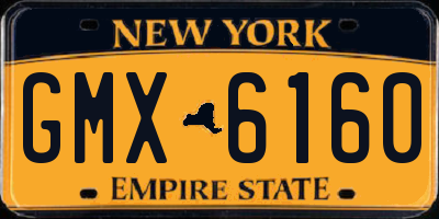NY license plate GMX6160