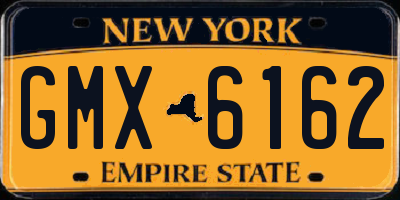 NY license plate GMX6162