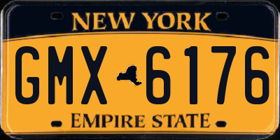 NY license plate GMX6176