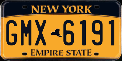 NY license plate GMX6191