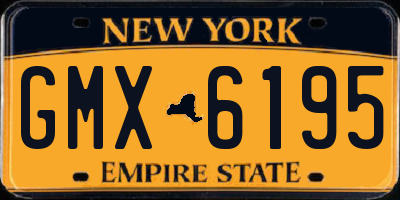 NY license plate GMX6195