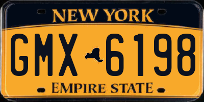 NY license plate GMX6198